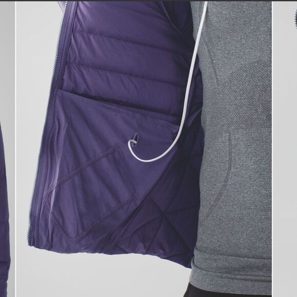 Lululemon Fluffed Up Jacket Purple Nightfall Puffer Goose Down Quilted Winter - Picture 5 of 15